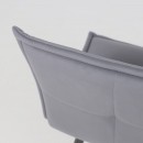 Кресло РУБИК U, Velutto 32 серый велюр/черный